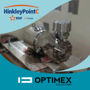 Installation de la pompe OPTIMEX à la centrale nucléaire de Hinkley Point C